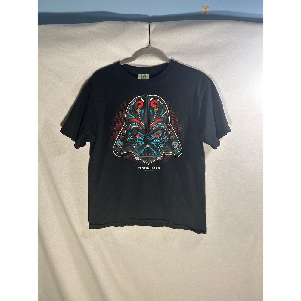 Karani Art Teotihuacan Mexico Darth Vader Sugar Skull Graphic T-Shirt Medium